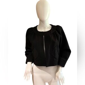 Cropped blazer from INC International Concepts in black Size Medium Chic Classic
